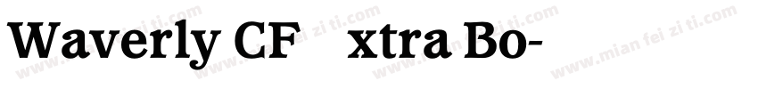 Waverly CF Extra Bo字体转换
